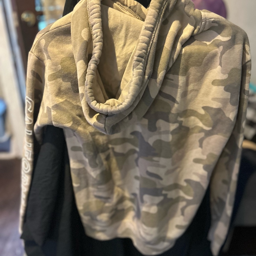 Hollister Beige Camouflage Hoodie